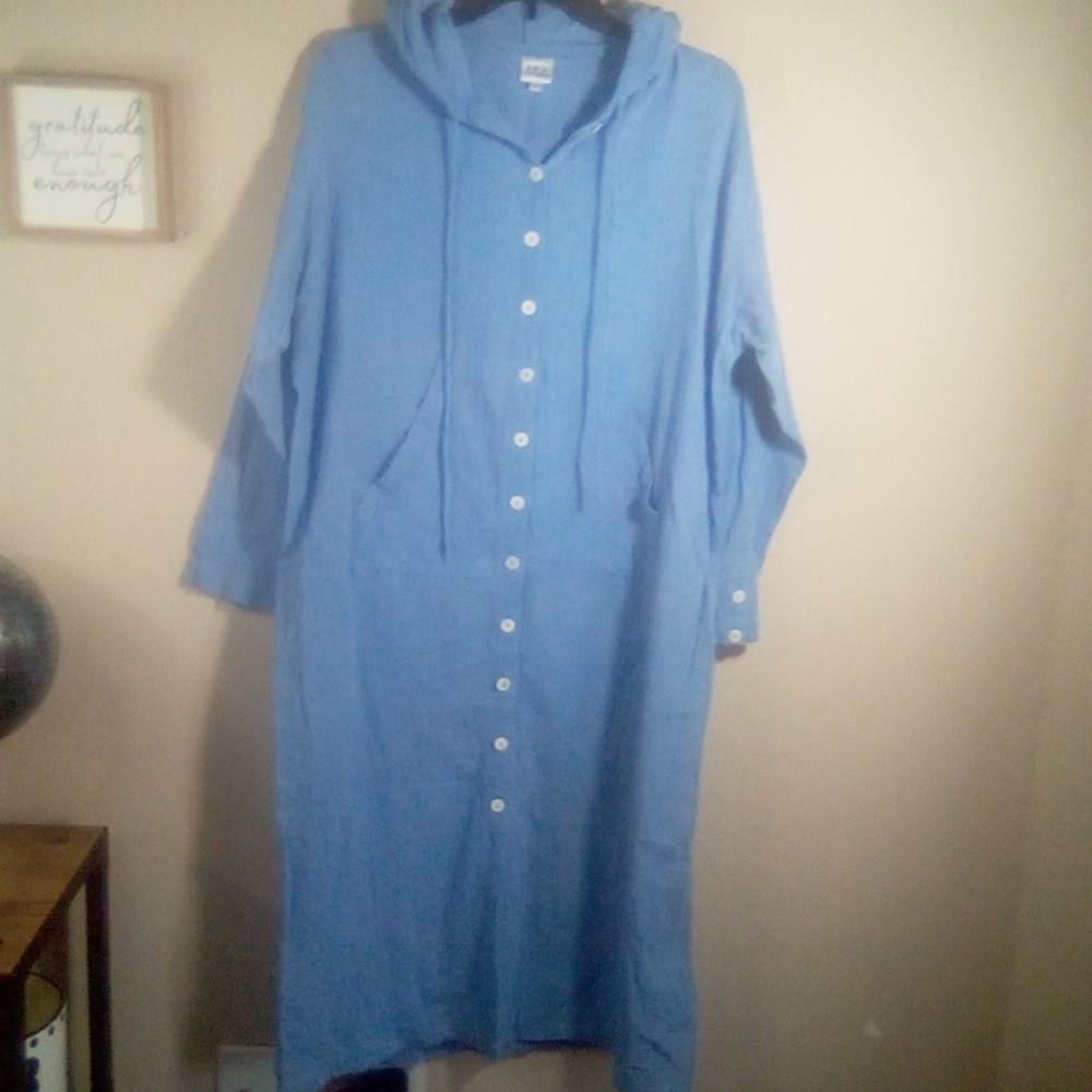 Aka Los Angeles Gauze Light Weight Coastal Lagenlook Long Cardigan